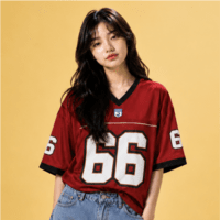 JERSIC - Jersey Basic Maroon Number Series 66 Oversize Streetwear Dry Fit Unisex