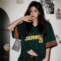 JERSIC - Jersey Basic Hijau Number Series 23 Oversize Streetwear Dry Fit Unisex