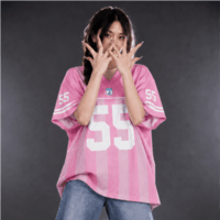 JERSIC - Jersey Basic Pink Number Series 55 Oversize Streetwear Dry Fit Unisex
