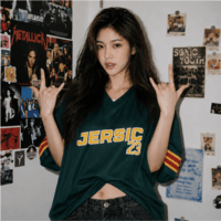 JERSIC - Jersey Basic Hijau Number Series 23 Oversize Streetwear Dry Fit Unisex