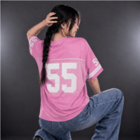 JERSIC - Jersey Basic Pink Number Series 55 Oversize Streetwear Dry Fit Unisex