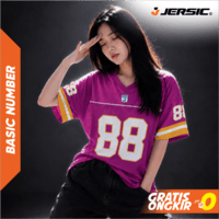 JERSIC - Jersey Basic Pink Number Series 88 Oversize Streetwear Dry Fit Unisex