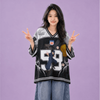 JERSIC - Jersey Anime Hitam Jujutsu Kaisen Geto 59 Oversize Streetwear Dry Fit Unisex