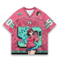 JERSIC - Jersey Anime Pink Dandadan Momo Ayase 50 Oversize Streetwear Dry Fit Unisex