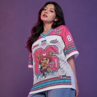 JERSIC - Jersey Anime Merah Muda One Piece Chopper 86 Oversize Streetwear Dry Fit Unisex