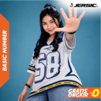 JERSIC - Jersey Basic Putih Number Series 58 Oversize Streetwear Dry Fit Unisex
