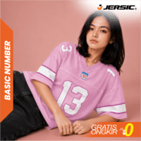JERSIC - Jersey Basic Pink Number Series 13 Oversize Streetwear Dry Fit Unisex