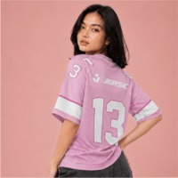 JERSIC - Jersey Basic Pink Number Series 13 Oversize Streetwear Dry Fit Unisex