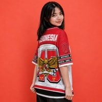 JERSIC - Jersey Indonesia Series Merah Garuda Indonesia 45 Oversize Streetwear Dry Fit Unisex