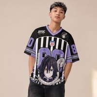 JERSIC - Jersey Anime Ungu Demon Slayer Obanai 80 Oversize Streetwear Dry Fit Unisex