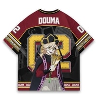 JERSIC - Jersey Anime Maroon Kuning Demon Slayer Douma 02 Oversize Streetwear Dry Fit Unisex