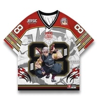 JERSIC - Jersey Anime Merah Putih Demon Slayer Uzui Tengen 88 Oversize Streetwear Dry Fit Unisex