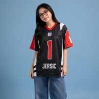 JERSIC - Jersey Basic Hitam Number Series 1 Oversize Streetwear Dry Fit Unisex
