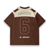 JERSIC - Jersey Basic Coklat Number Series 6 Oversize Streetwear Dry Fit Unisex