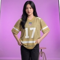JERSIC - Jersey Basic Mustard Number Series 17 Oversize Streetwear Dry Fit Unisex