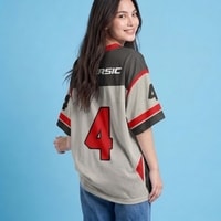 JERSIC - Jersey Basic Abu Merah Number Series 4 Oversize Streetwear Dry Fit Unisex