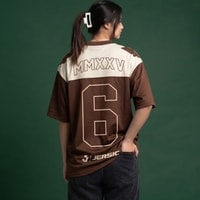 JERSIC - Jersey Basic Coklat Number Series 6 Oversize Streetwear Dry Fit Unisex