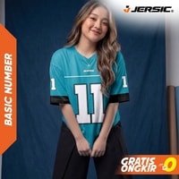 JERSIC - Jersey Basic Biru Tosca Number Series 11 Oversize Streetwear Dry Fit Unisex