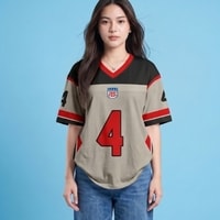 JERSIC - Jersey Basic Abu Merah Number Series 4 Oversize Streetwear Dry Fit Unisex