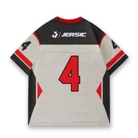 JERSIC - Jersey Basic Abu Merah Number Series 4 Oversize Streetwear Dry Fit Unisex