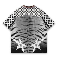 JERSIC - Jersey Y2K Hitam Putih JRSC Tiger Oversize Streetwear Dry Fit Unisex