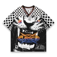 JERSIC - Jersey Y2K Hitam Putih JRSC Tiger Oversize Streetwear Dry Fit Unisex