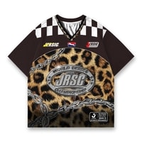 JERSIC - Jersey Y2K Hitam Leopard Chain JRSC World Series Oversize Streetwear Dry Fit Unisex