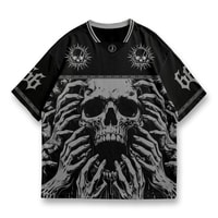 JERSIC - Jersey Ghotic Hitam Retribution Skull Hands Oversize Streetwear Dry Fit Unisex