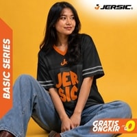 JERSIC - Jersey Basic Hitam Number Series 98 Oversize Streetwear Dry Fit Unisex