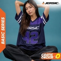 JERSIC - Jersey Basic Ungu Number Series 42 Oversize Streetwear Dry Fit Unisex