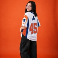 JERSIC - Jersey Basic Putih Number Series 45 Oversize Streetwear Dry Fit Unisex