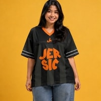JERSIC - Jersey Basic Hitam Number Series 98 Oversize Streetwear Dry Fit Unisex