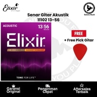 Senar Gitar Akustik Elixir 11102 Nanoweb 80/20 Bronze Medium 13-56 + Free Gitar Pick