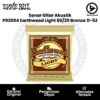 Senar Gitar Akustik Ernie Ball P02004 Earthwood Light 80/20 Bronze 11-52