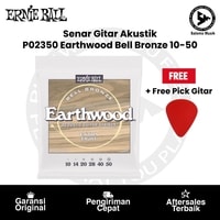 Senar Gitar Akustik Ernie Ball P02350 Earthwood Extra Light Bell Bronze 10-50 + Free Pick