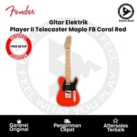 Gitar Elektrik Fender Player II Telecaster Maple FB Coral Red Original