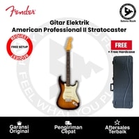 Gitar Elektrik Fender American Professional II Stratocaster RW FB Anniversary 2-Tone Sunburst Original + Free Hardcase