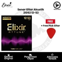 Senar Gitar Akustik Elixir 21052 Attune Phosphor Bronze Light 12-53 + Free Pick Gitar