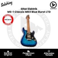 Gitar Elektrik Soloking MS-1 Classic MKII S-Style Blue Burst 5A Flame Top Limited Edition