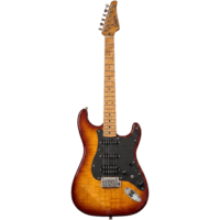 Gitar Elektrik Soloking MS-1 FM Artisan S-Style Flame Maple Neck JESCAR Honeyburst Limited Edition