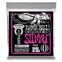 Senar Gitar Elektrik Ernie Ball P03123 Super Slinky Titanium RPS Coated Electric Guitar Strings 9-42
