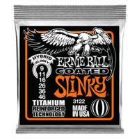 Senar Gitar Elektrik Ernie Ball P03122 Hybrid Slinky Titanium RPS Coated Electric Guitar Strings 9-46