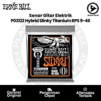 Senar Gitar Elektrik Ernie Ball P03122 Hybrid Slinky Titanium RPS Coated Electric Guitar Strings 9-46