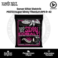 Senar Gitar Elektrik Ernie Ball P02723 Super Slinky Titanium RPS Coated Electric Guitar Strings 9-42
