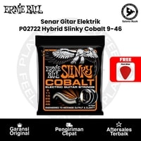 Senar Gitar Elektrik Ernie Ball P02722 Hybrid Slinky Cobalt Electric Guitar Strings 9-46 + Free Pick Gitar
