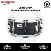 Snare Drum Canopus Aluminum Alloy Snare Drum Jet-Black Aluminum Alloy 14 X 6