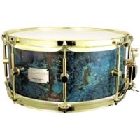 Snare Drum Canopus Stabilized Wood Snare Drum Buckeye Turquoise Lacquer 14 X 6.5