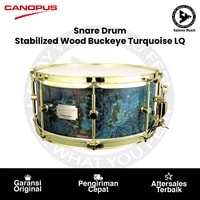 Snare Drum Canopus Stabilized Wood Snare Drum Buckeye Turquoise Lacquer 14 X 6.5