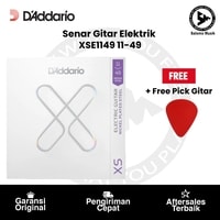 Senar Gitar Elektrik D'Addario XSE1149 Nickel-plated Steel Coated 11-49 Original + Free Pick Gitar