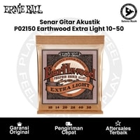 Senar Gitar Akustik Ernie Ball P02150 Earthwood Extra Light Phosphor Bronze 10-50 Original